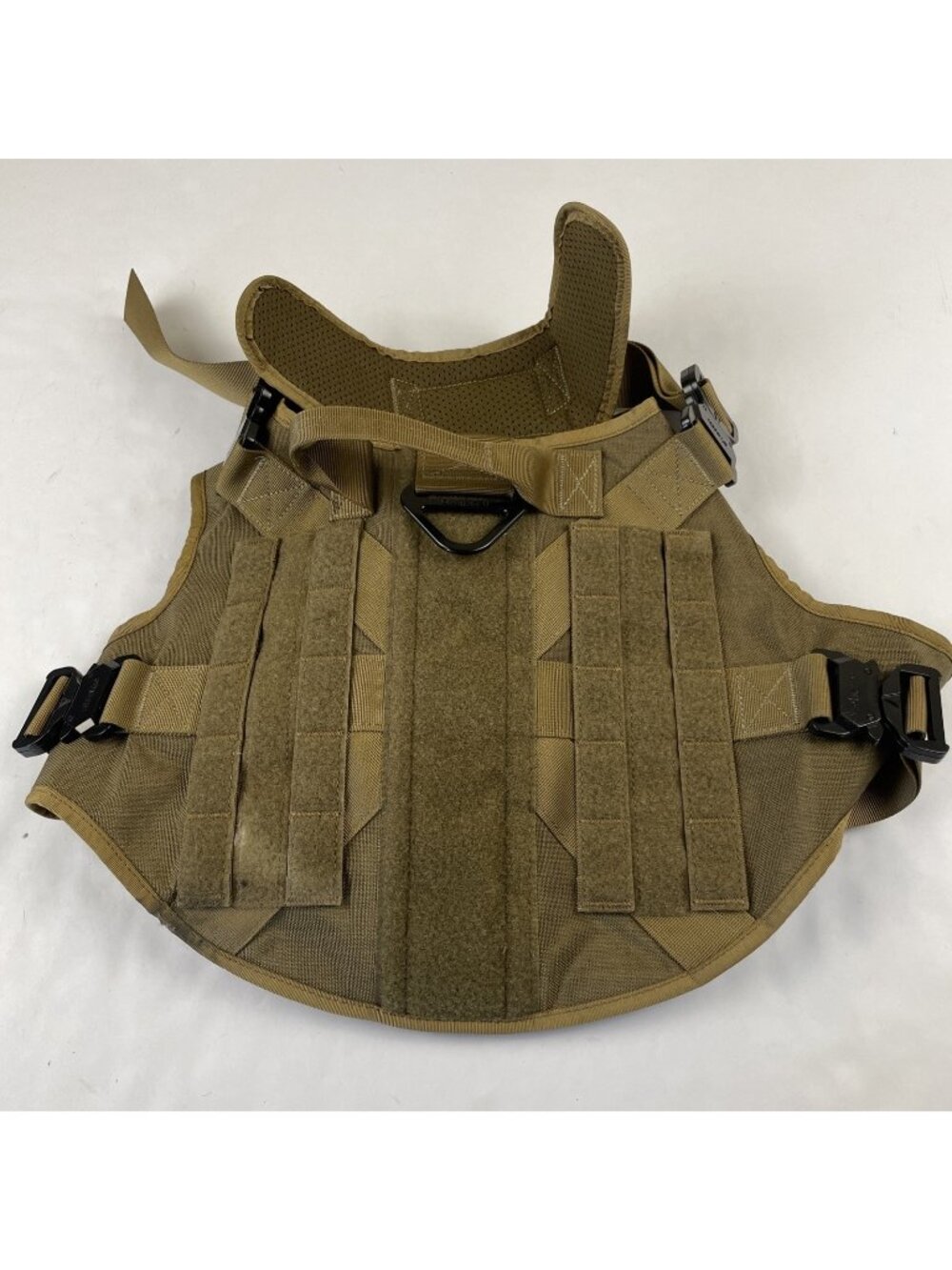 ICEFANG Tactical Dog Harness Coyote Brown MOLLE Vest Hook & Loop Handle K9